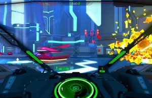 Battlezone-Screenshot aus der Cockpit-Perspektive